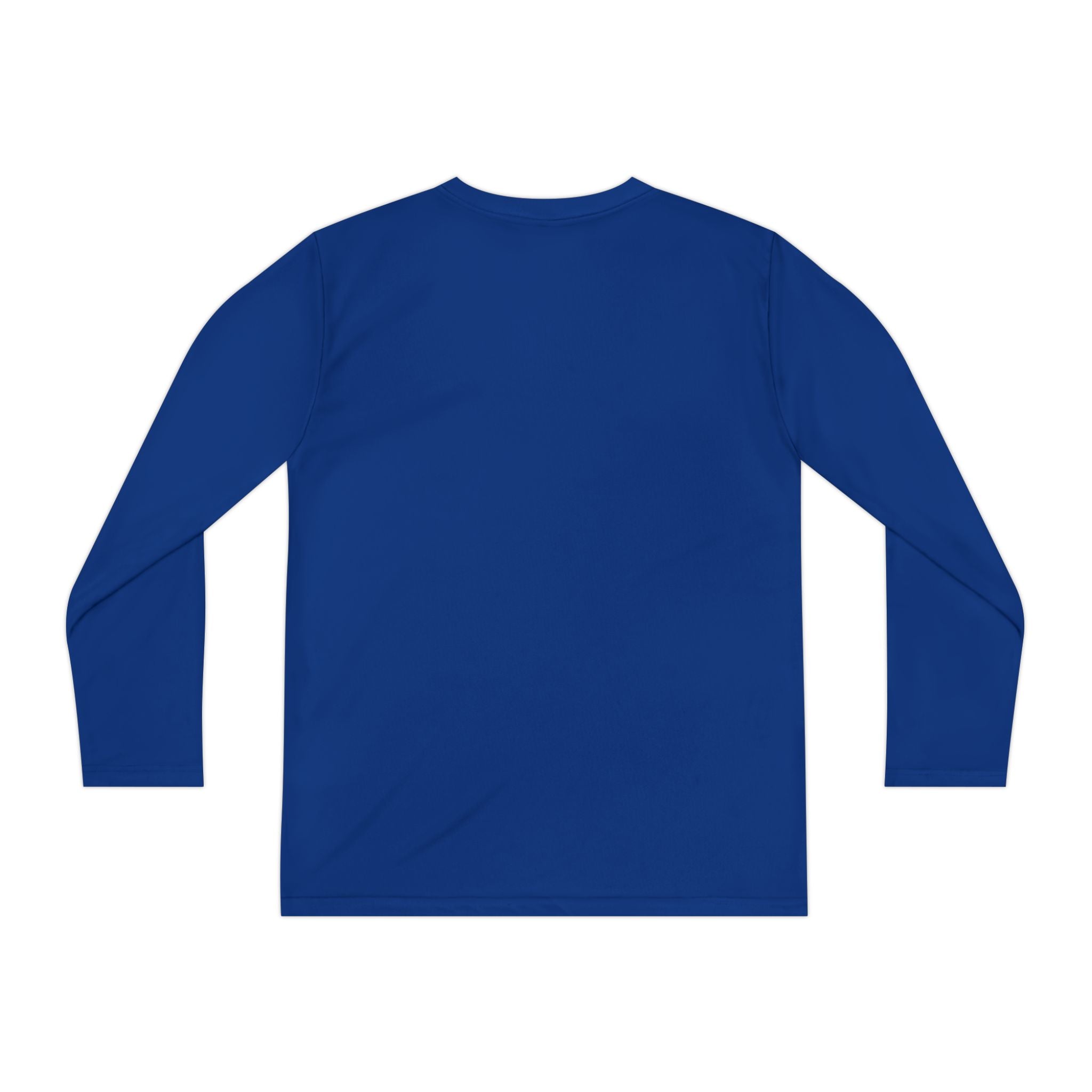 Youth Long Sleeve Tee — "Cozy Season" Blue Checkerboard Poinsettia